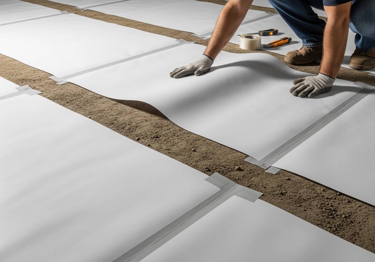 Insulation installation detail, Grizzly Insulation Co. serves Denver and surrounding areas.