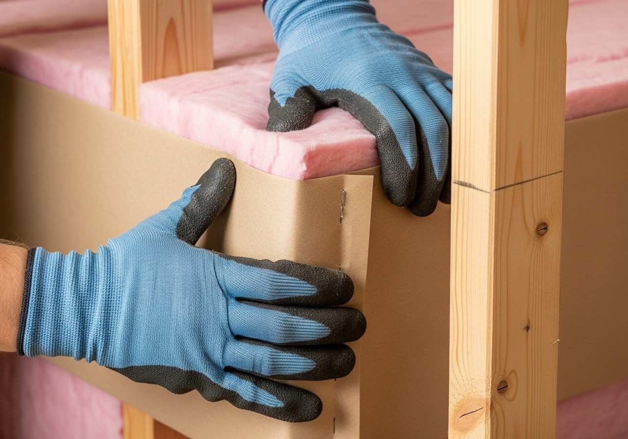 Insulation installation detail - Grizzly Insulation Co. serves Denver and surrounding areas.