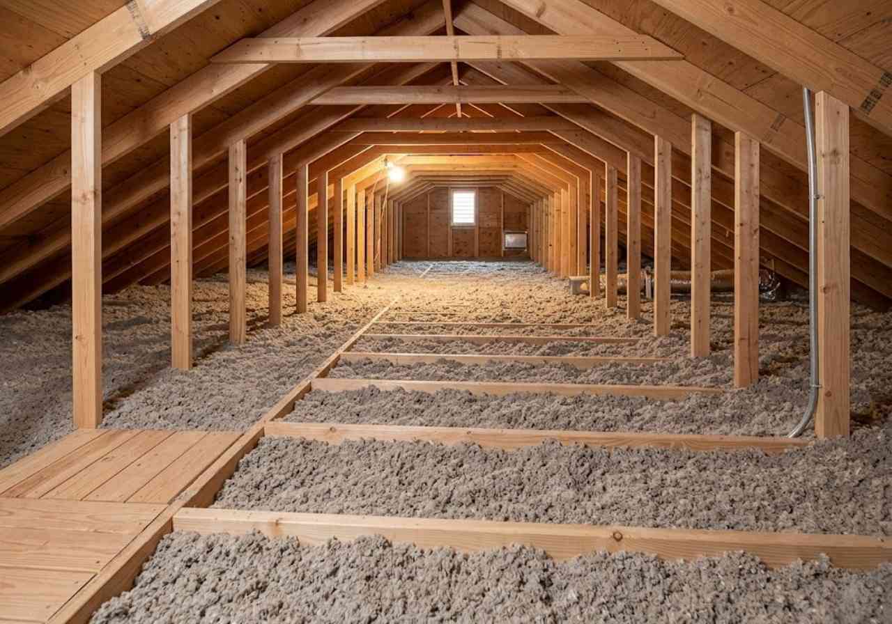 Insulation installation detail. Grizzly Insulation Co. serves Denver and surrounding areas.