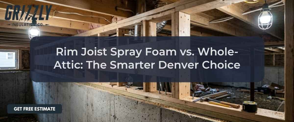 Rim Joist Spray Foam vs. Whole-Attic: The Smarter Denver Choice