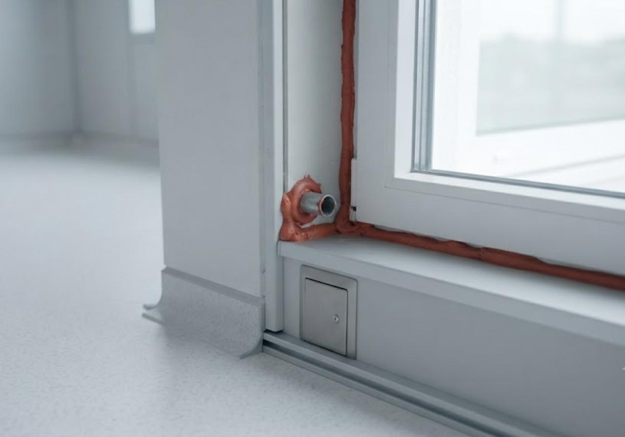 Air-sealed window junction in a Denver resident room