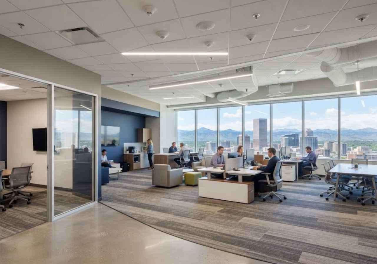 Finished code compliant commercial interior in Denver