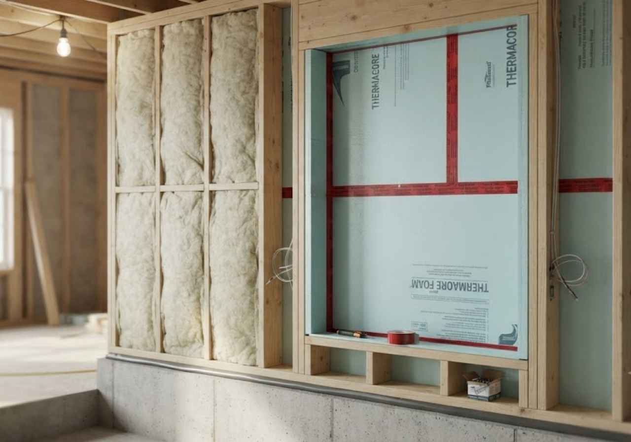 Continuous rigid foam on a Denver multi-family exterior wall