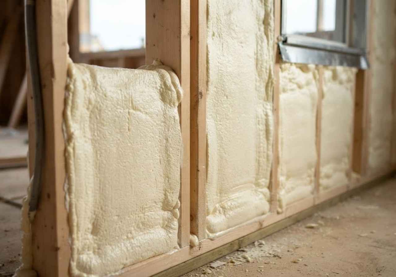 Sealed exterior wall insulation in a Denver senior care building
