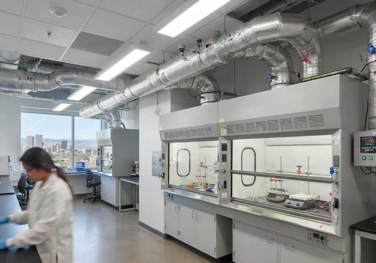 Lab exhaust system in a Denver university research building