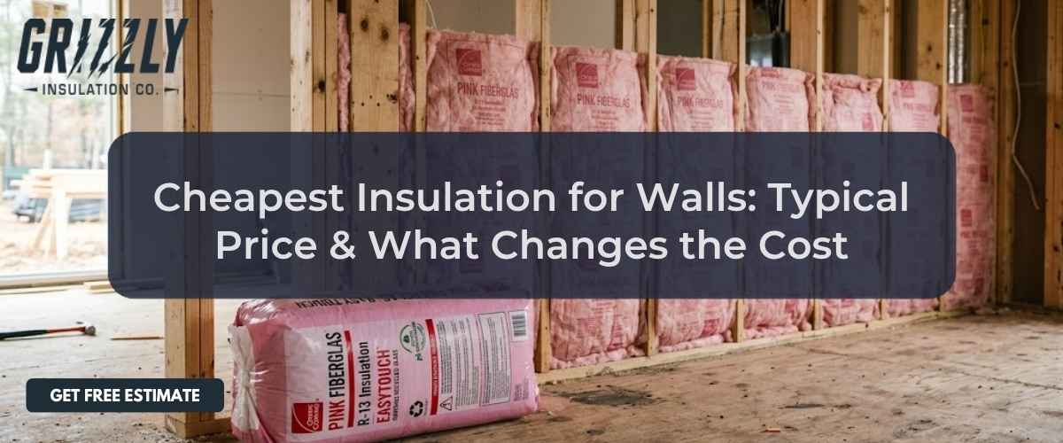 Cheapest Insulation for Walls: Typical Price & What Changes the Cost