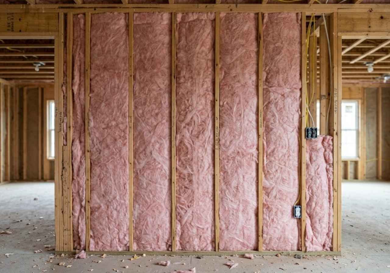 R13 batts in an interior wall for sound control