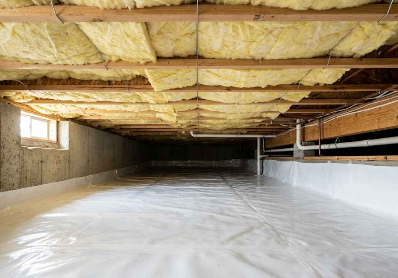 R19 floor insulation over a crawl space