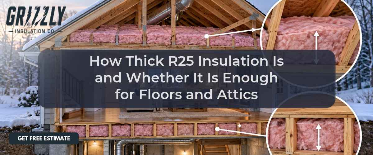 How Thick R25 Insulation Is and Whether It Is Enough for Floors and Attics