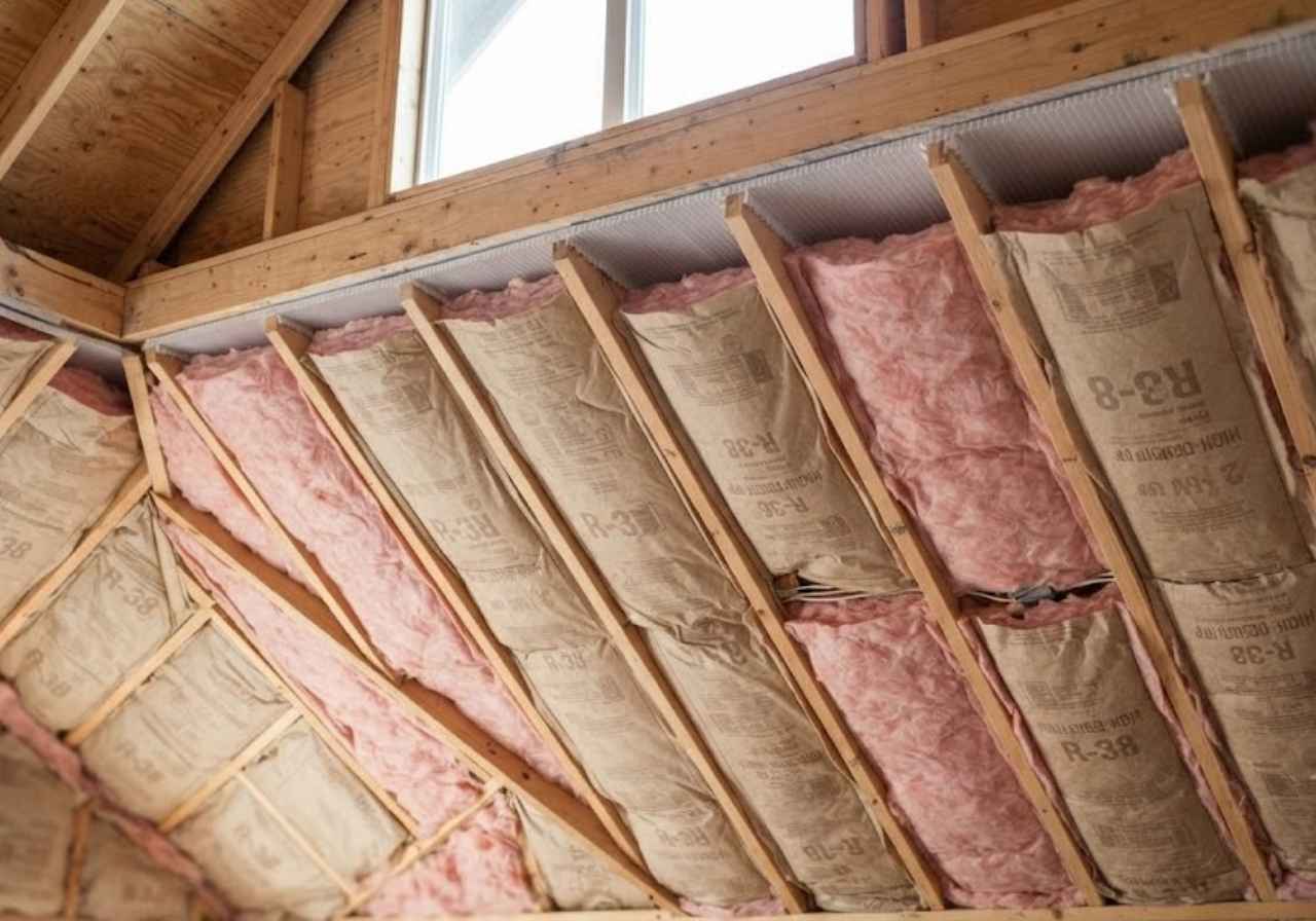 High-density R38 batts in a Denver vaulted ceiling