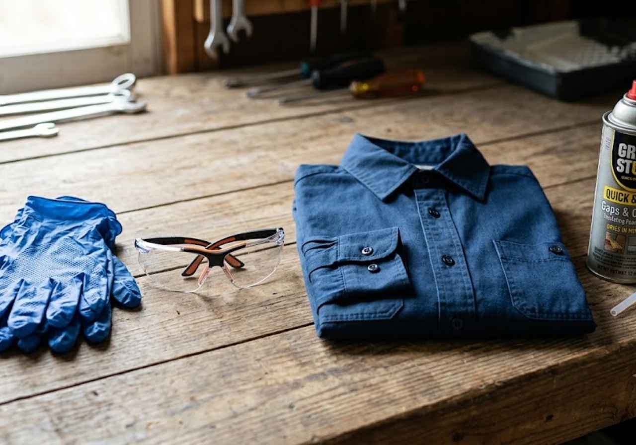 Protective gear for working with spray foam