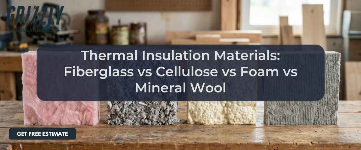 Thermal Insulation Materials: Fiberglass vs Cellulose vs Foam vs Mineral Wool